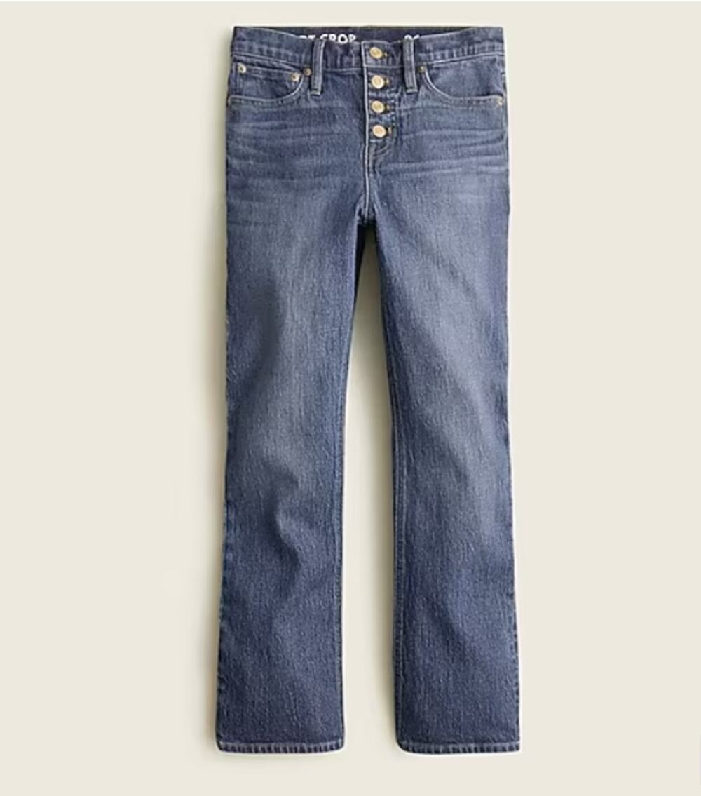 J. Crew 10" demi-boot crop jean in Stone Street wash // 28